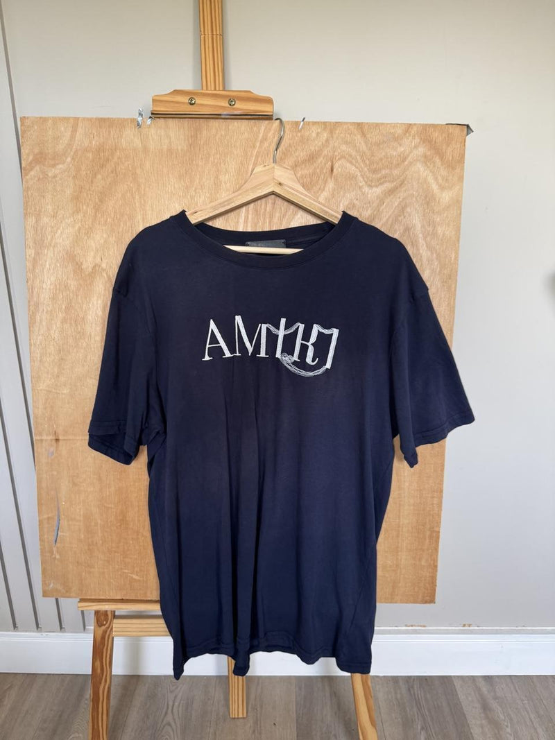 Amiri Embroidered Core Logo Cotton T-Shirt – Black – Size M