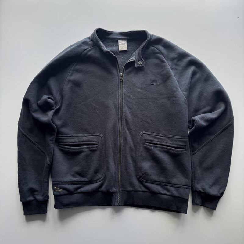 Vintage Y2K Nike Back Graphic Full-Zip Track Sweat Jacket – Black – Size L