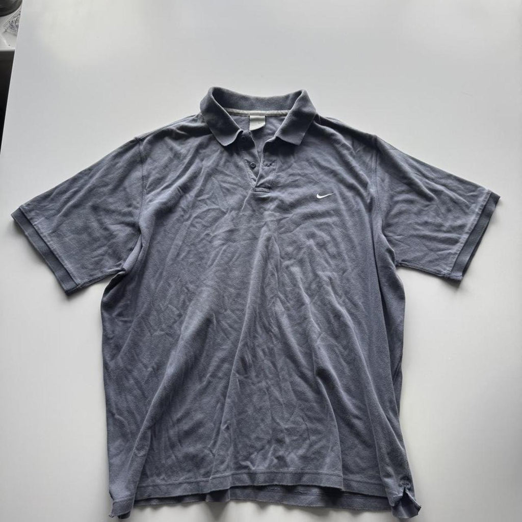 Vintage Nike Embroidered Swoosh Piqué Polo Shirt – Black – Size XXL – George's Vintage