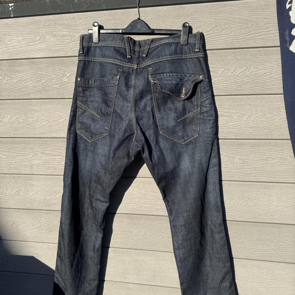 Vintage Y2K Next Loose Tapered Washed Indigo Denim Jeans – Size W34 – Image 6 – George's Vintage