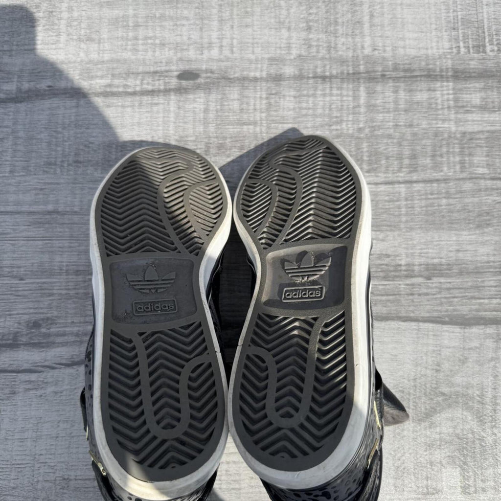 Adidas Originals High-Top Strap Trainers – Black & Grey – Size UK 9 – Image 4 – George's Vintage