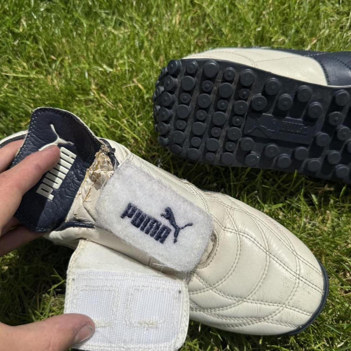 Vintage 2008 Puma v1.08 Astro Turf Football Trainers – Black & White – Size UK 7 – Image 4 – George's Vintage