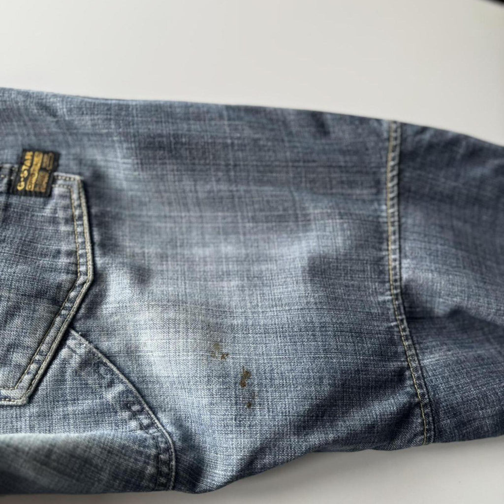 G-Star RAW 96 Distressed Panelled Jeans (Blue)