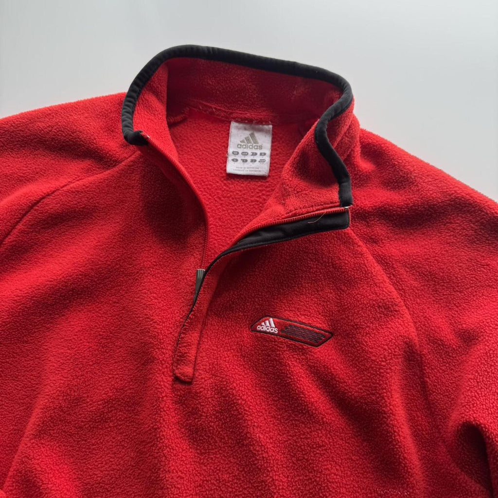 Adidas Red Quarter Zip Fleece