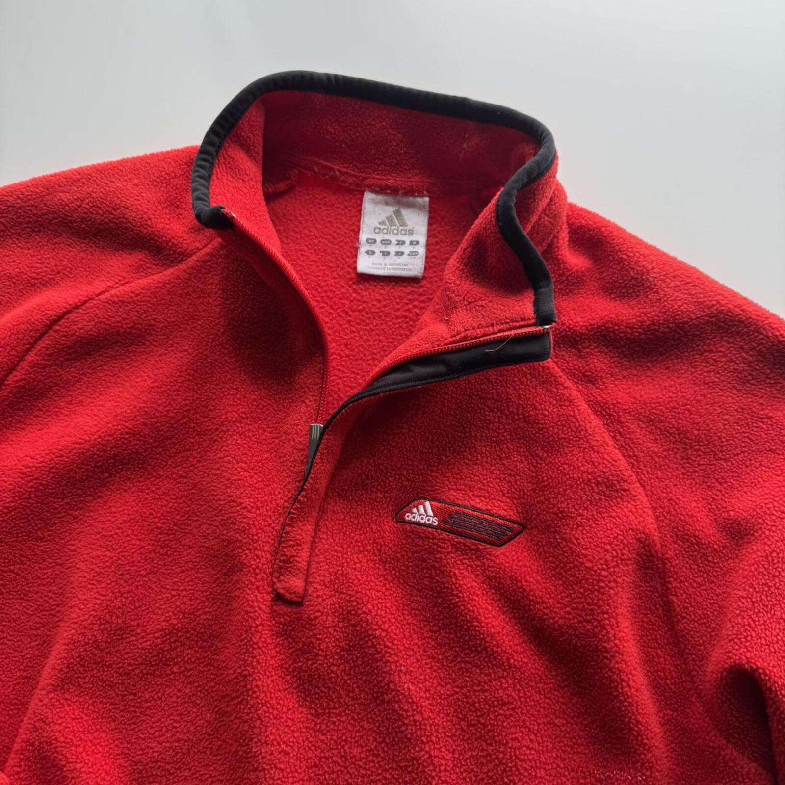 Adidas Red Quarter Zip Fleece