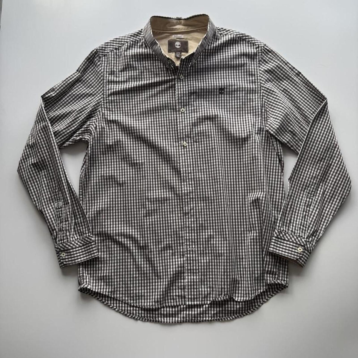 Timberland Earthkeepers Organic Cotton Gingham Check Shirt – Navy & White – Size XL – George's Vintage