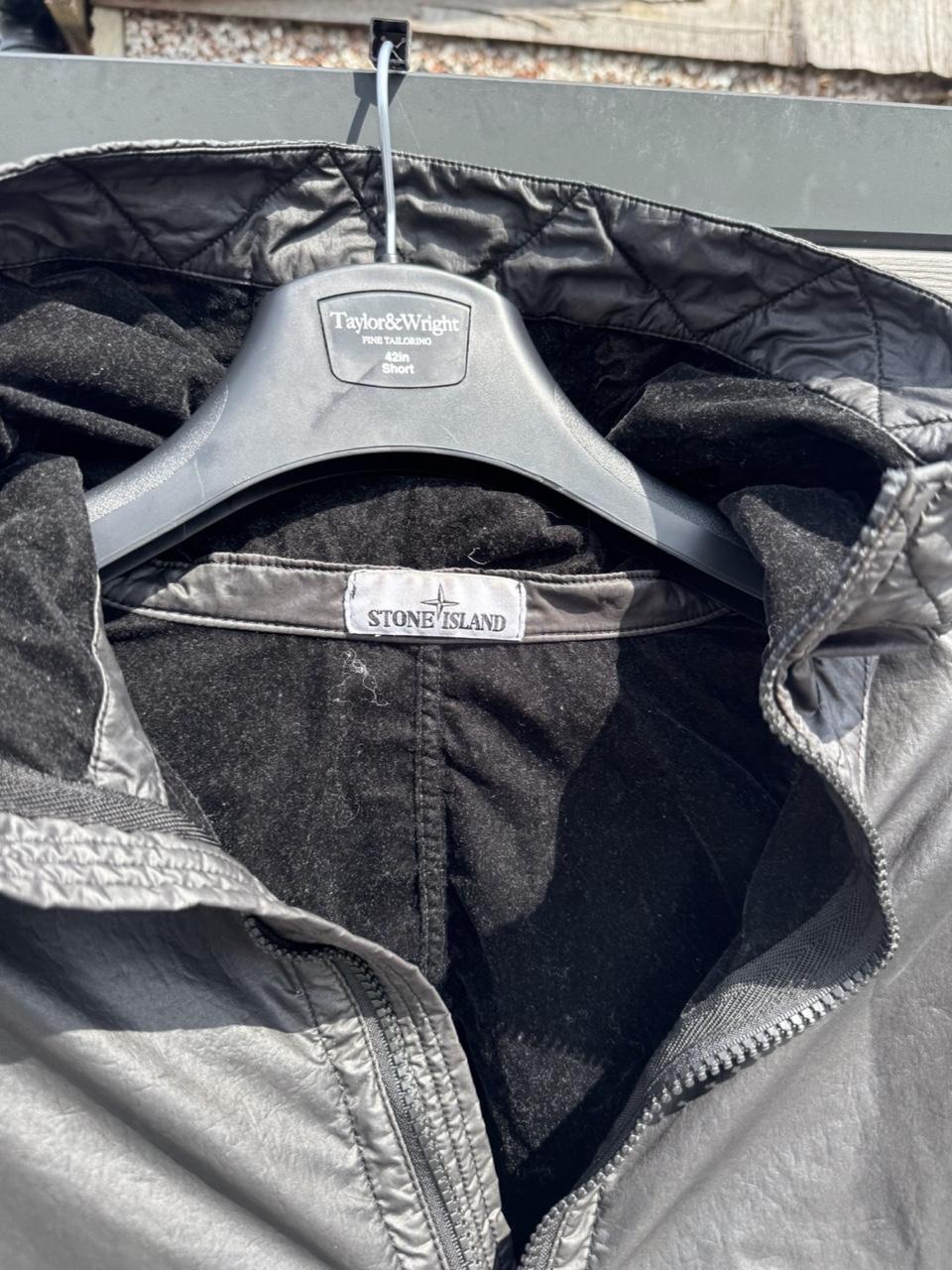 Archive Stone Island Lamy Flock Hyper-Light Nylon Hooded Shell Jacket – Black – Size M – Image 3 – George's Vintage