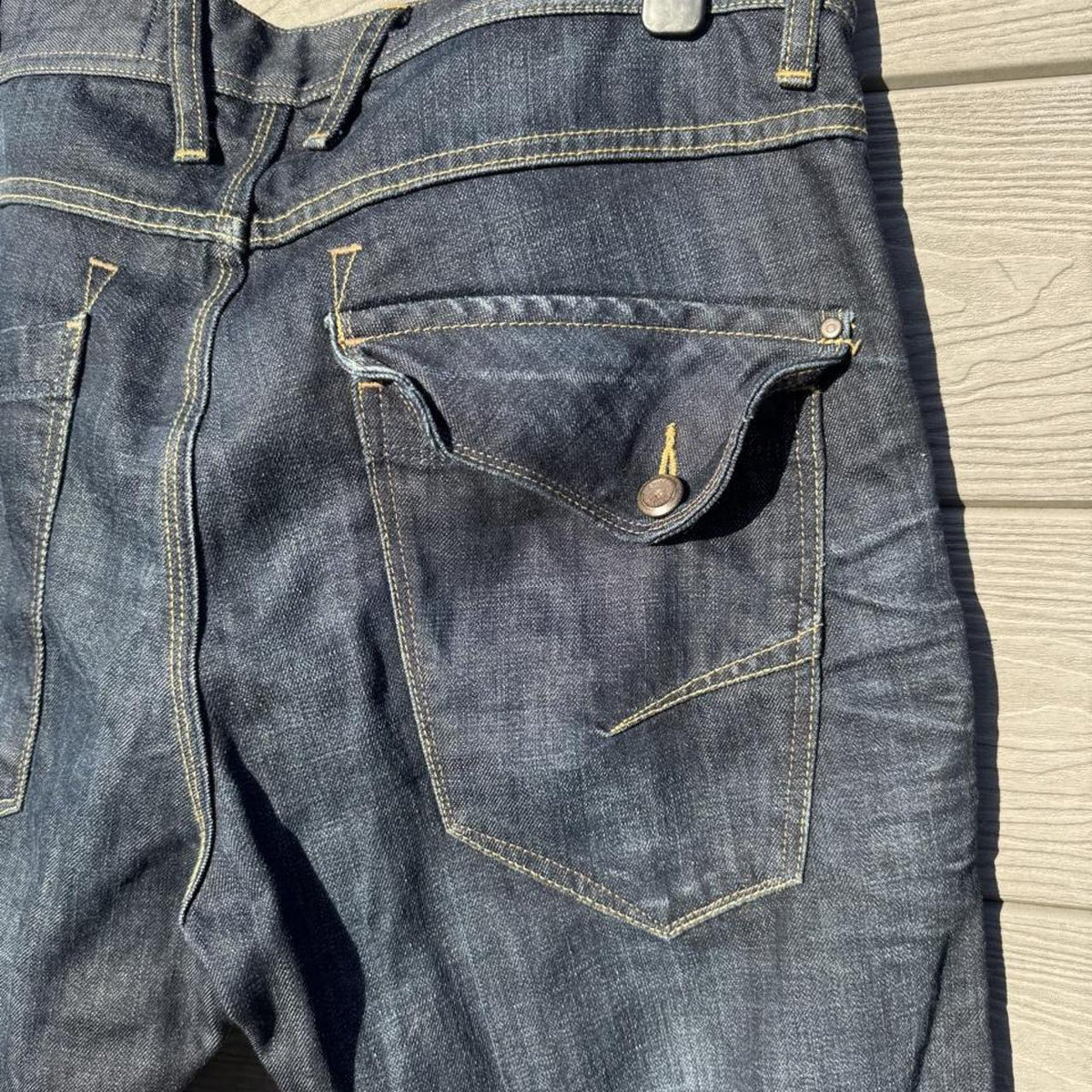 Vintage Y2K Next Loose Tapered Washed Indigo Denim Jeans – Size W34 – Image 7 – George's Vintage