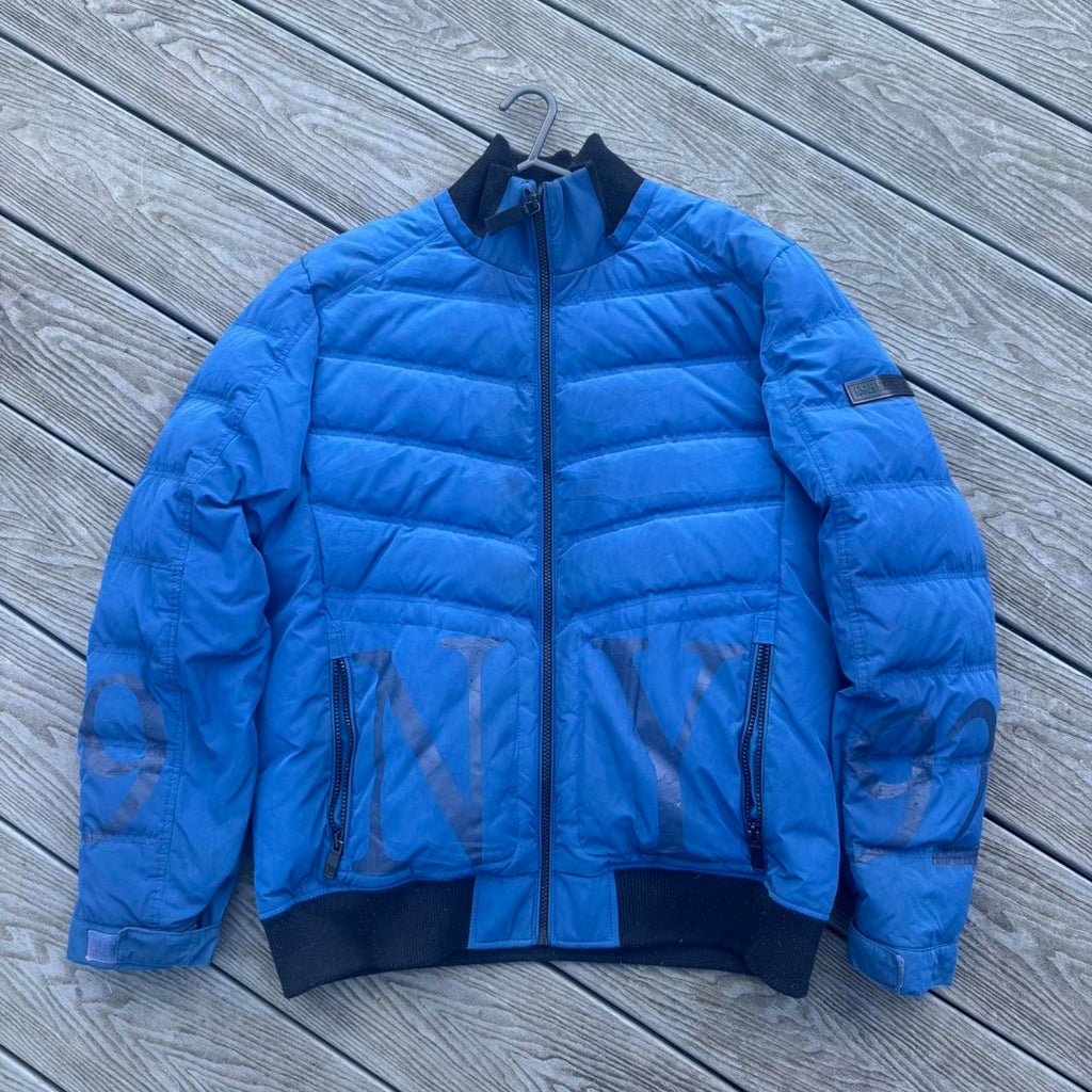 FUBU Sport Graphic Puffer Jacket – Blue