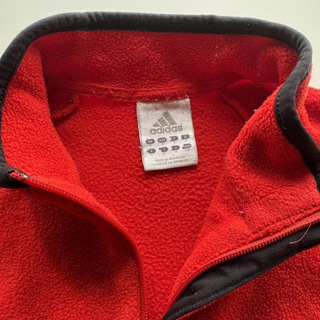 Adidas Red Quarter Zip Fleece