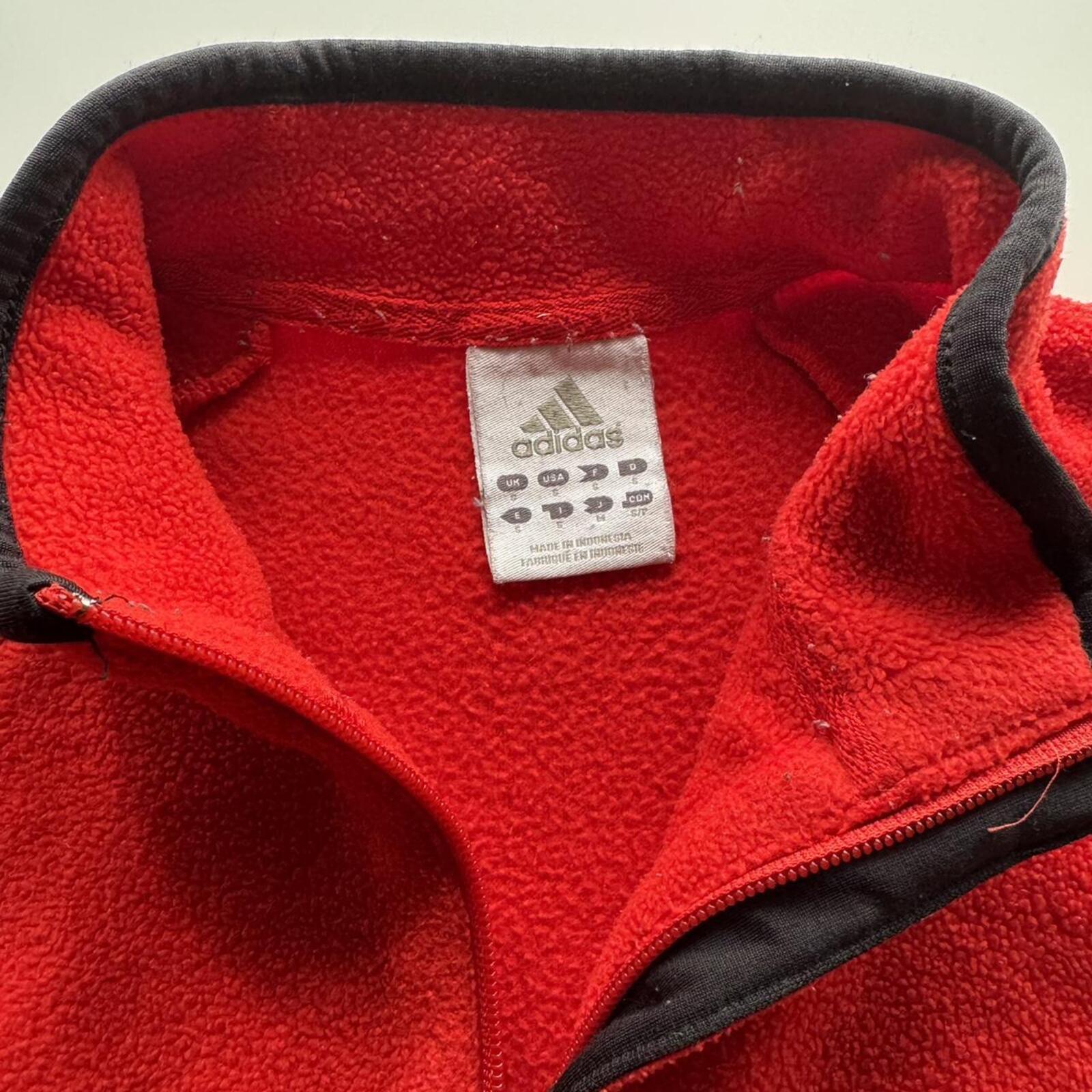 Adidas Red Quarter Zip Fleece
