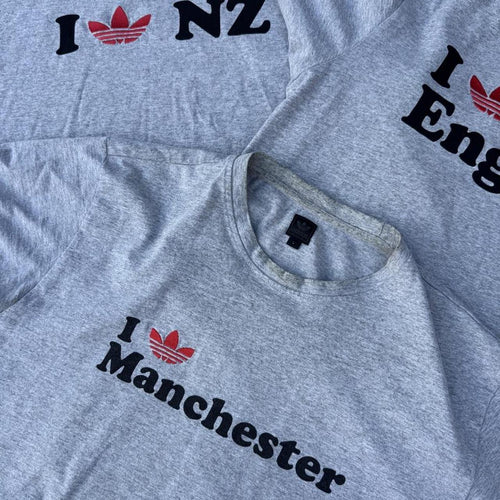 Archive 2007 Adidas Originals 'I Love' City Series 3-T-Shirt Collector Bundle – Grey – Size L – Image 2 – George's Vintage