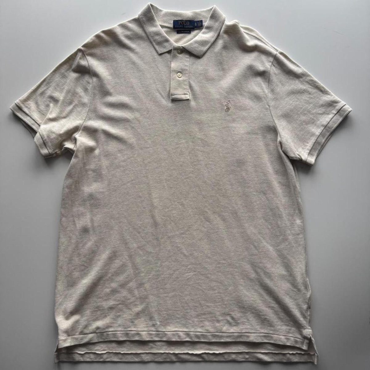 Polo Ralph Lauren Custom Slim Fit Piqué Polo Shirt – Burgundy – Size XL – George's Vintage