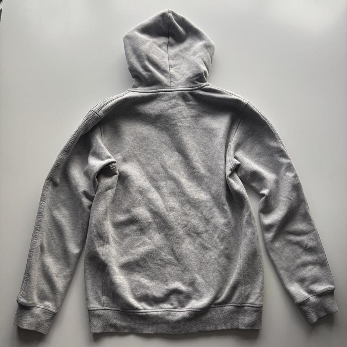 Adidas Originals 3-Stripes Trefoil Full-Zip Hoodie – Grey Marl – Size S – Image 4 – George's Vintage