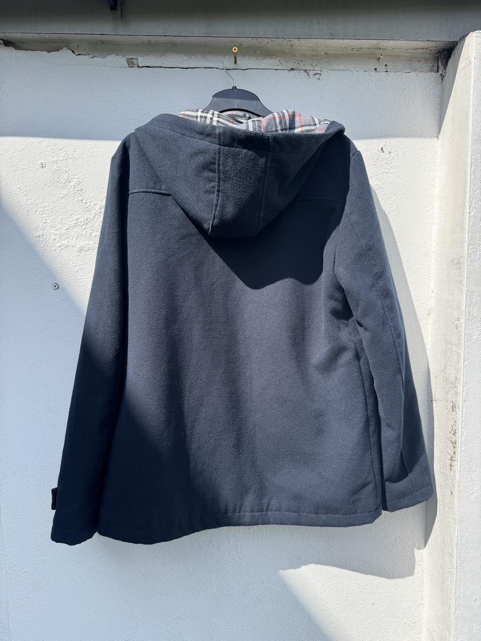 Vintage Kangol Tartan-Lined Hooded Parka Coat – Navy – Size XL – Image 3 – George's Vintage