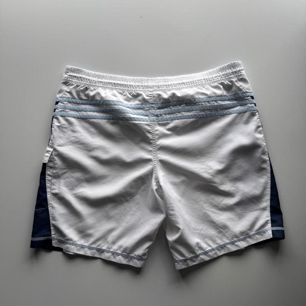 Vintage Adidas Cargo Swim Shorts White/Navy