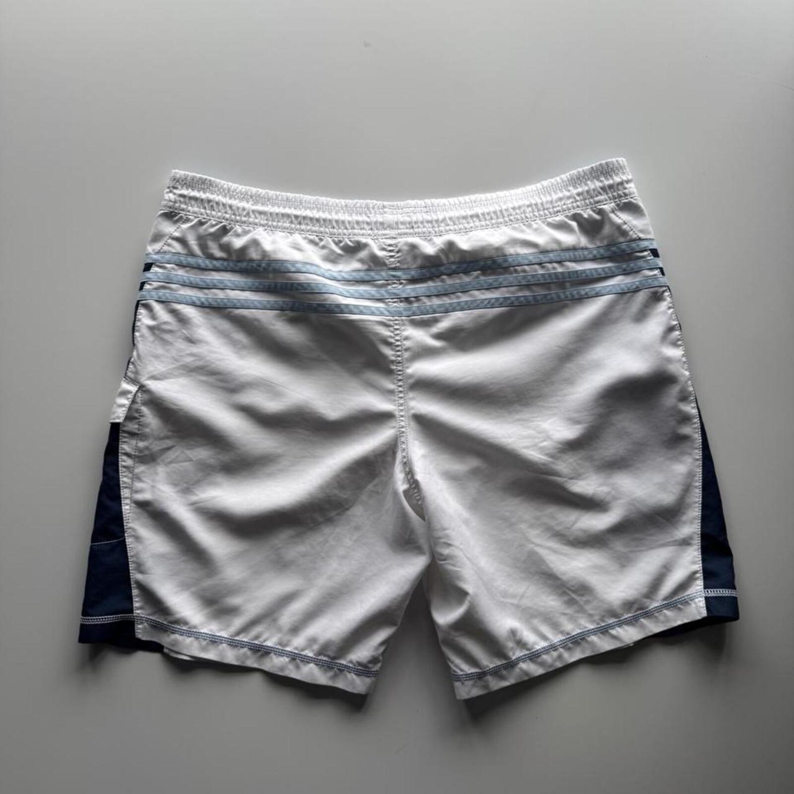 Vintage Adidas Cargo Swim Shorts White/Navy
