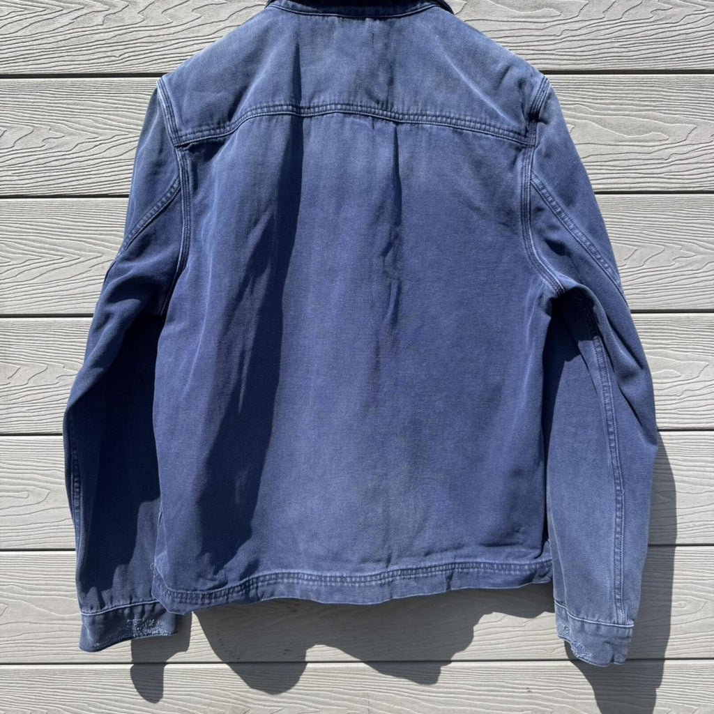 AllSaints Washed Blue Full-Zip Cotton Jacket – Size L – Image 6 – George's Vintage