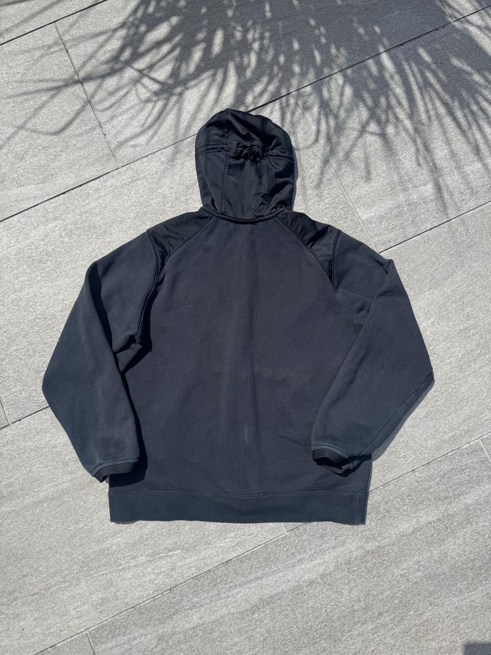 Vintage Nike Embroidered Swoosh Full-Zip Fleece Hoodie – Navy – Size XL – Image 5 – George's Vintage