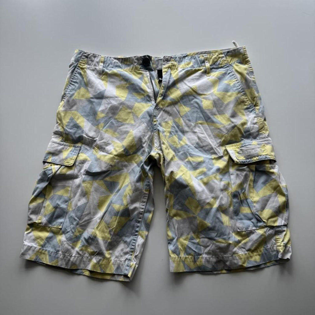 Bench Geometric Cargo Shorts – Yellow/Grey