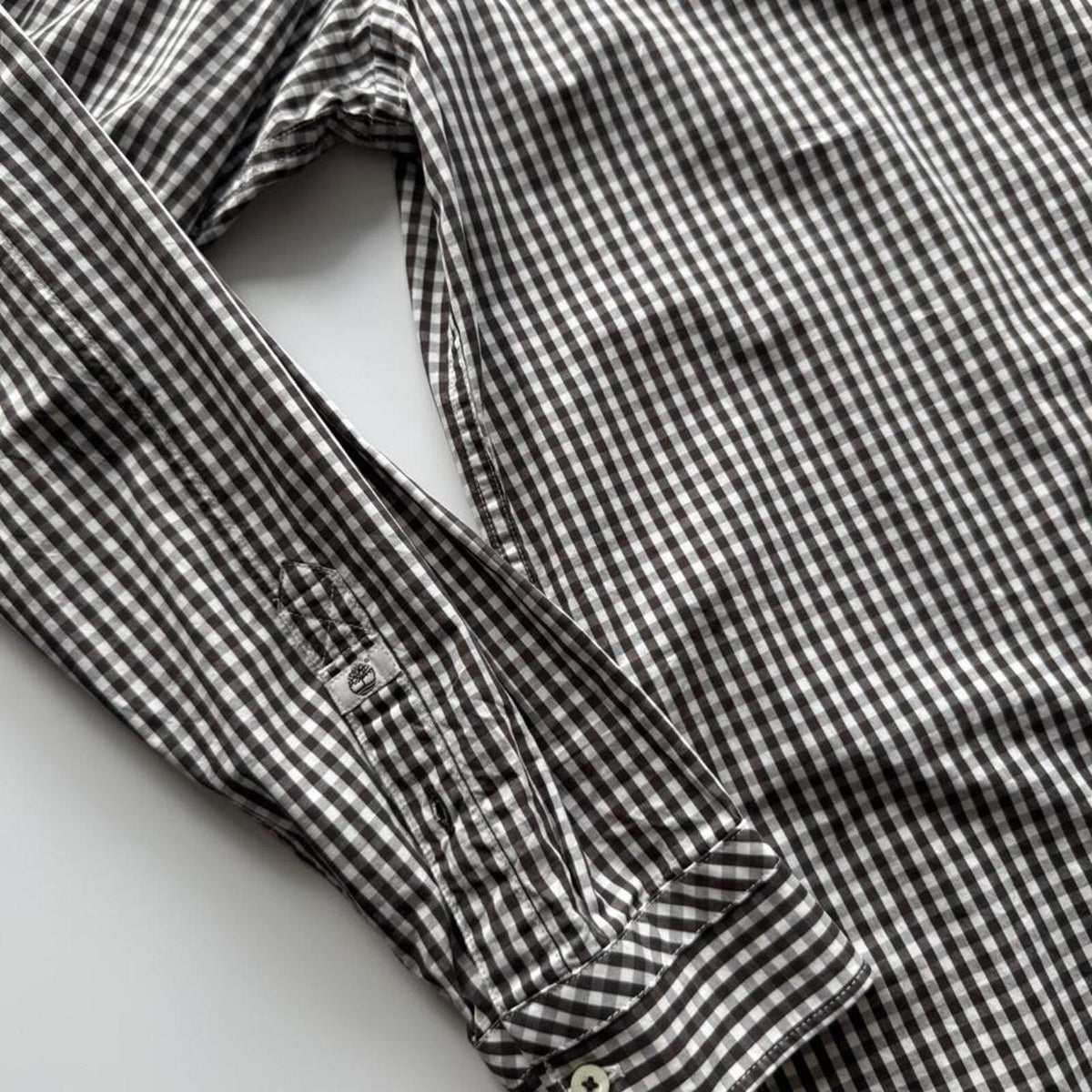 Timberland Earthkeepers Organic Cotton Gingham Check Shirt – Navy & White – Size XL – Image 3 – George's Vintage