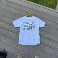 REVIVVD BLUE COLLAGE GRAPHIC TEE