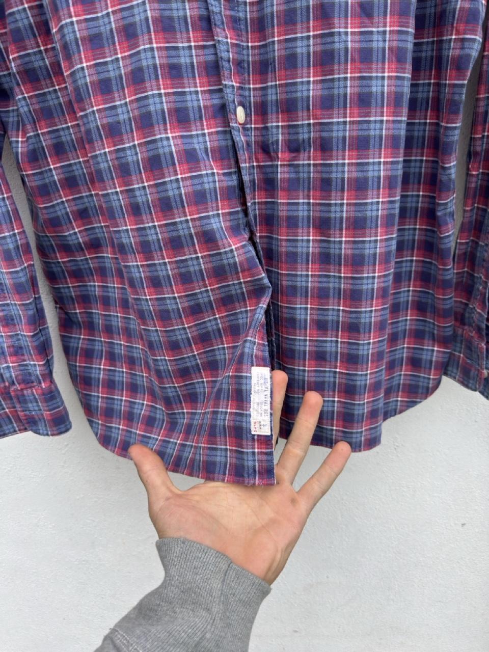 Vintage Polo Ralph Lauren US-RL Naval Reserve Tartan Plaid Utility Shirt – Size L – Image 4 – George's Vintage