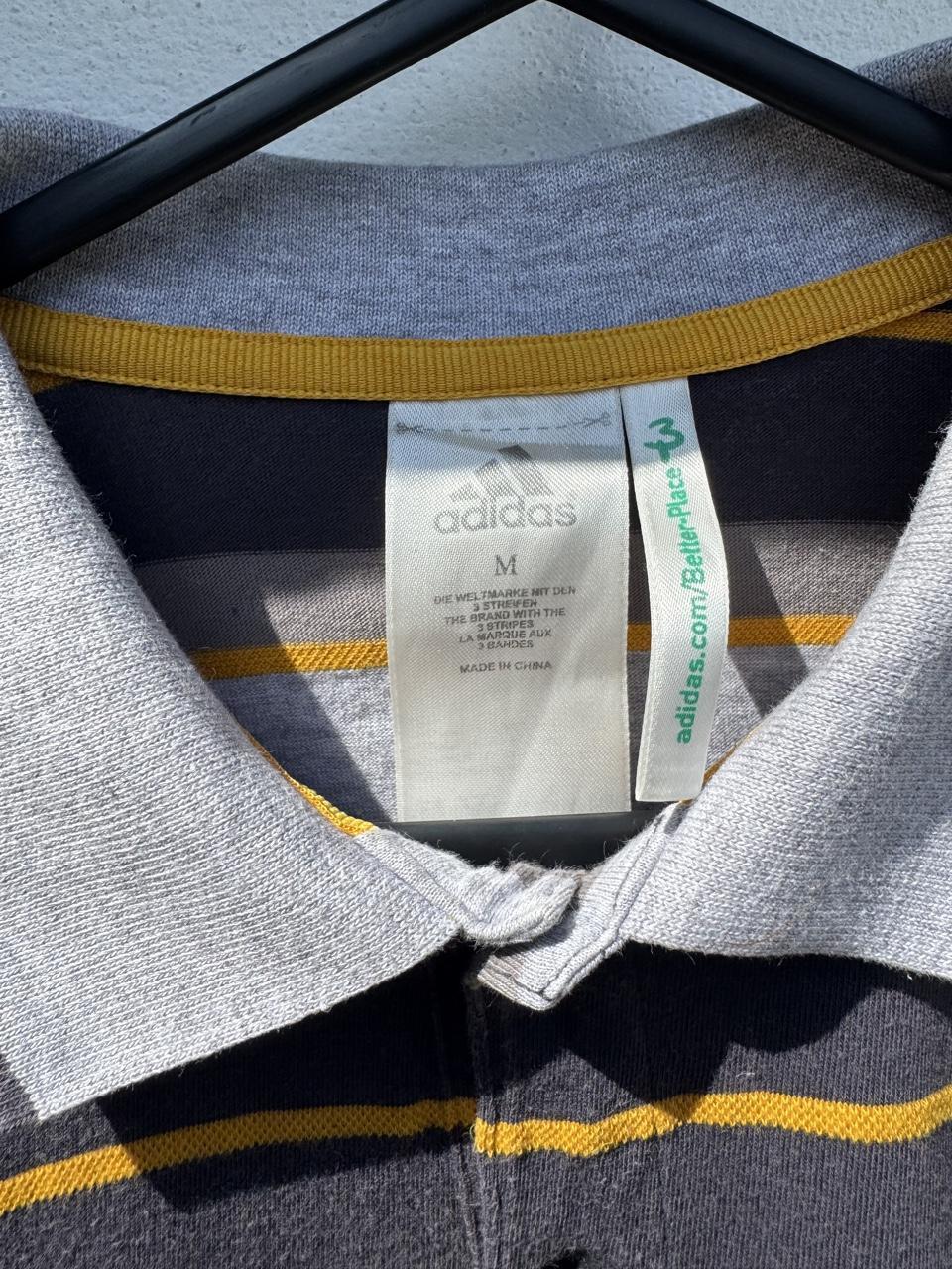 Vintage 2009 Adidas 'Better Place' Striped Organic Cotton Polo Shirt – Size M – Image 5 – George's Vintage