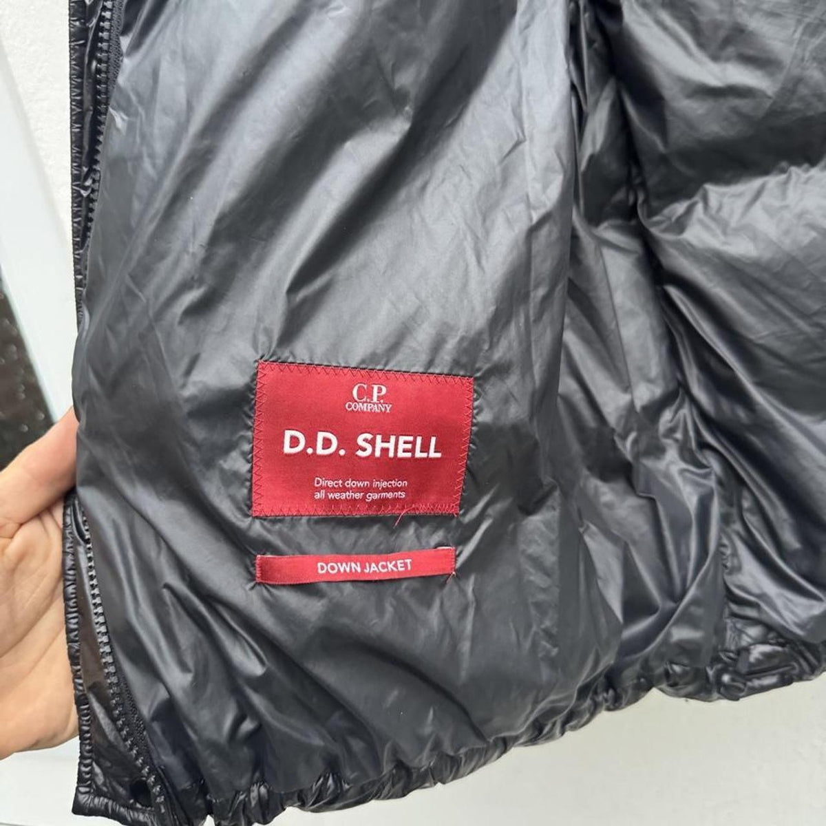 C.P. Company D.D. Shell Goggle Down Puffer Jacket – Black – Size 50 (L) – Image 4 – George's Vintage