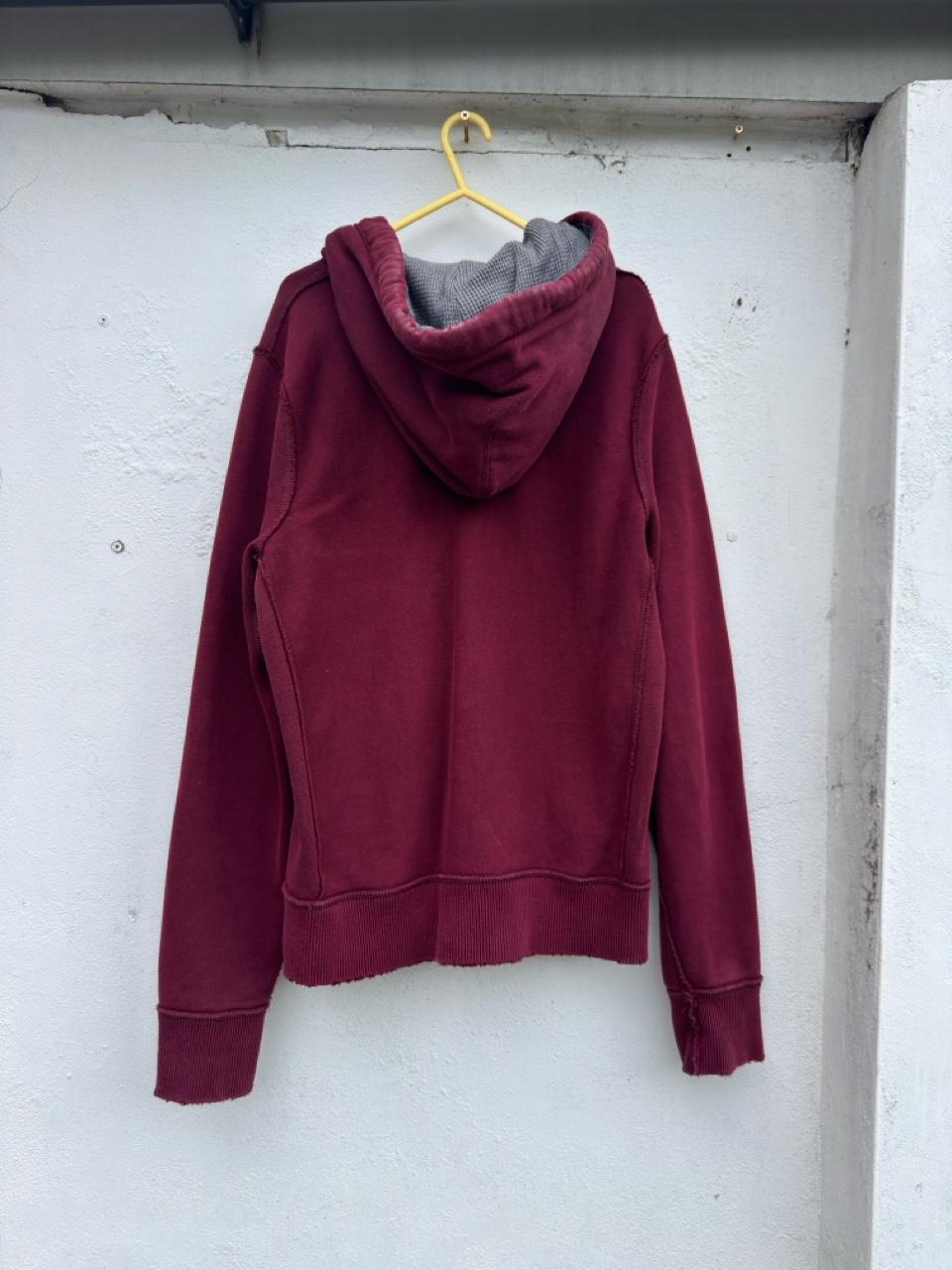 Vintage Y2K Abercrombie & Fitch 'A. Fitch 57' Heavyweight Appliqué Full-Zip Hoodie – Burgundy – Size L – Image 4 – George's Vintage