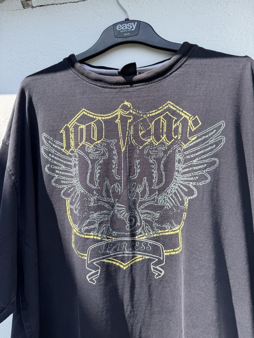 Vintage Y2K No Fear Gothic Eagle Graphic Skate T-Shirt – Black – Size 3XL – Image 2 – George's Vintage