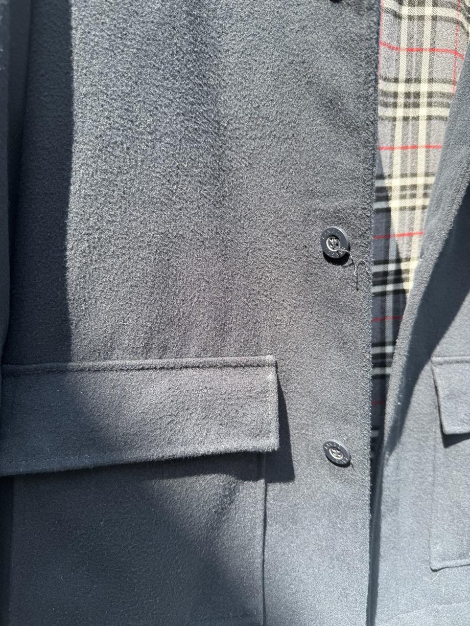 Vintage Kangol Tartan-Lined Hooded Parka Coat – Navy – Size XL – Image 6 – George's Vintage