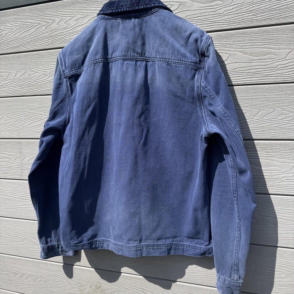 AllSaints Washed Blue Full-Zip Cotton Jacket – Size L – Image 7 – George's Vintage