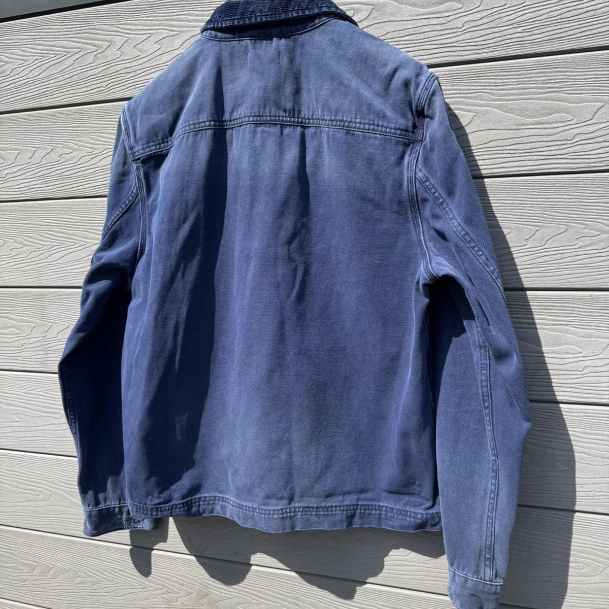 AllSaints Washed Blue Full-Zip Cotton Jacket – Size L – Image 7 – George's Vintage