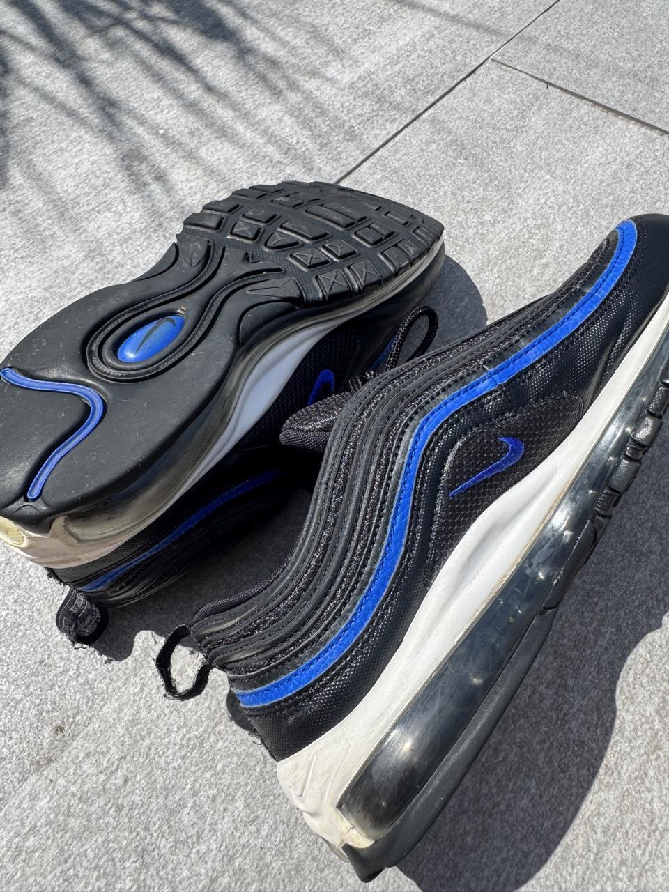 Nike Air Max 97 'Black & Game Royal' Trainers – Size UK 9 – Image 6 – George's Vintage