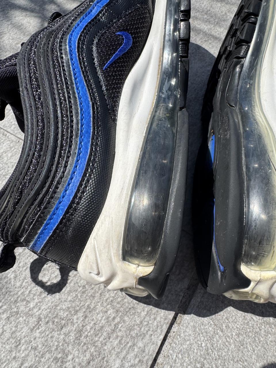 Nike Air Max 97 'Black & Game Royal' Trainers – Size UK 9 – Image 4 – George's Vintage