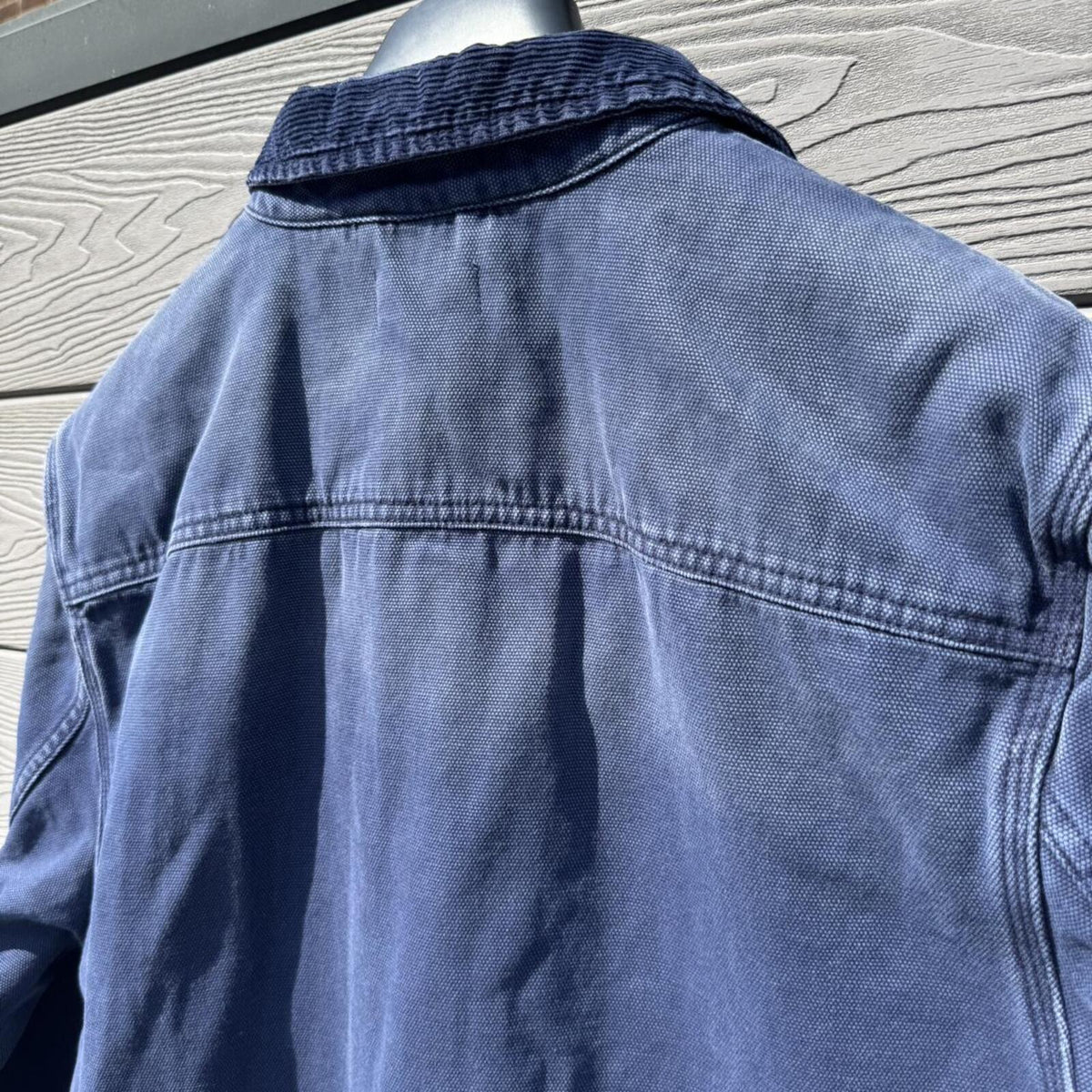 AllSaints Washed Blue Full-Zip Cotton Jacket – Size L – Image 8 – George's Vintage