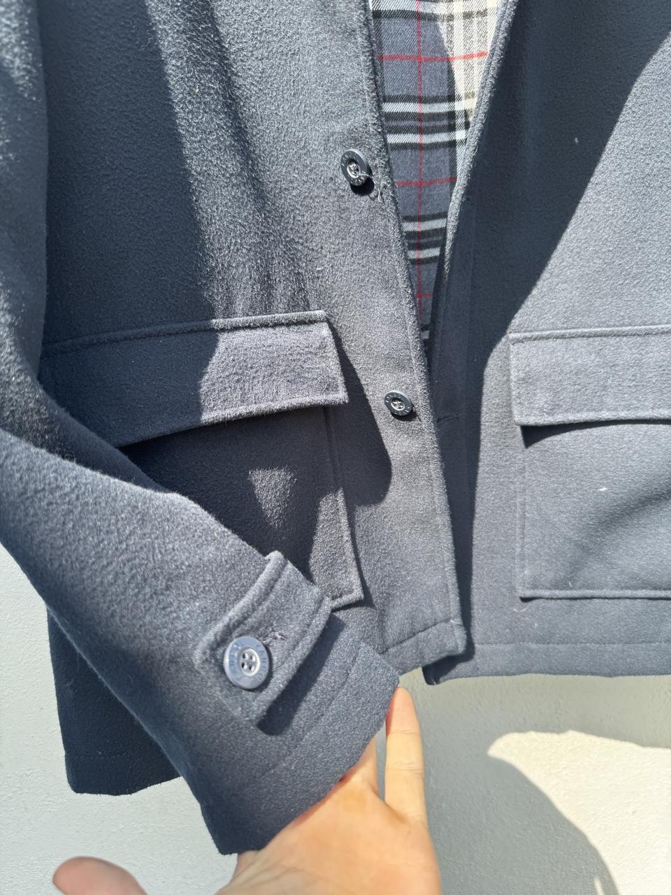 Vintage Kangol Tartan-Lined Hooded Parka Coat – Navy – Size XL – Image 5 – George's Vintage