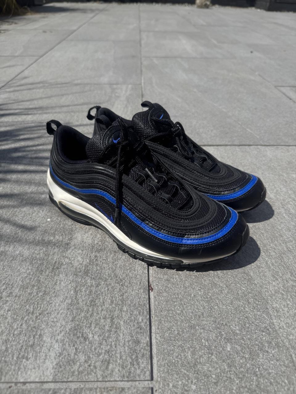 Nike Air Max 97 'Black & Game Royal' Trainers – Size UK 9 – George's Vintage