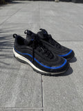Nike Air Max 97 'Black & Game Royal' Trainers – Size UK 9 – George's Vintage