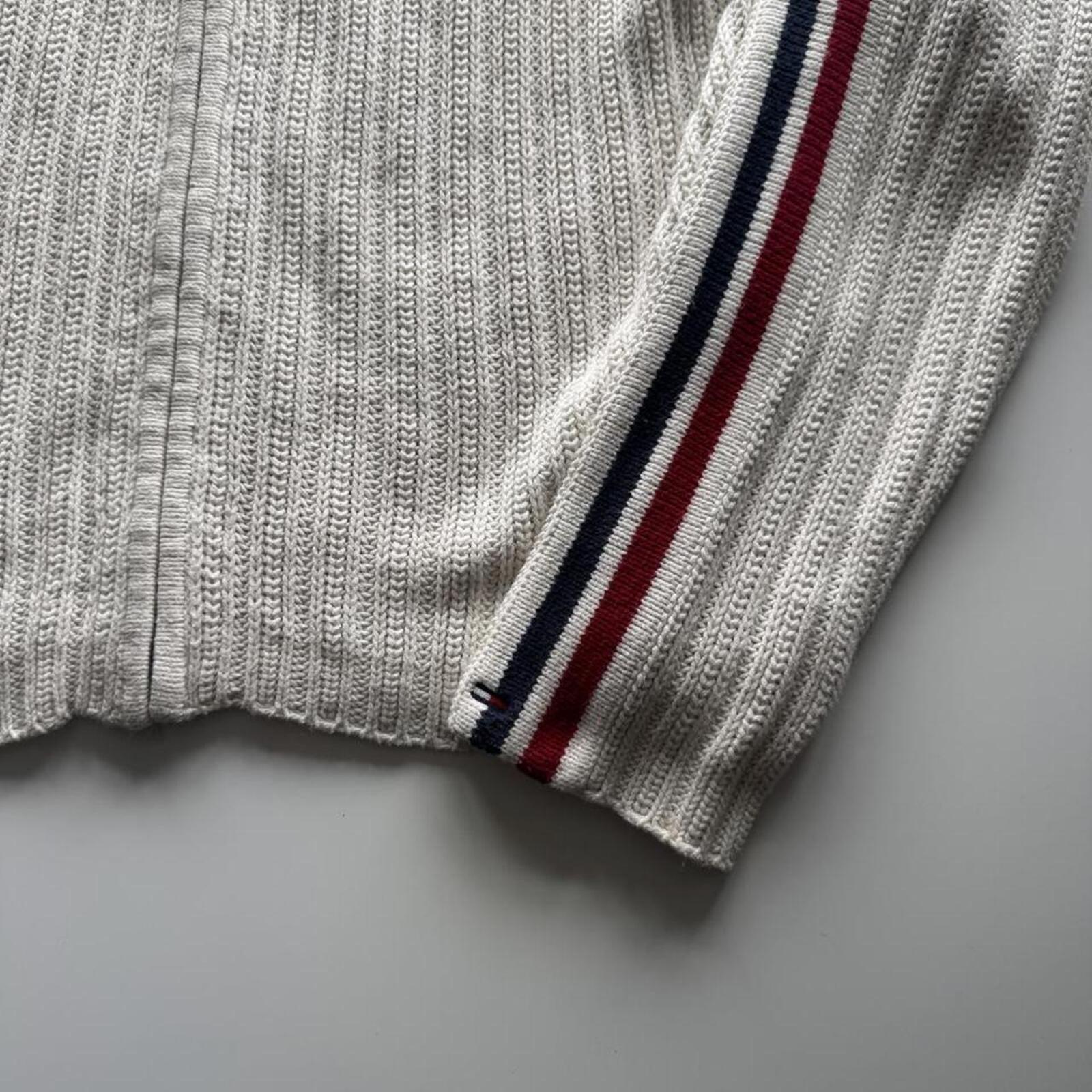 Tommy Hilfiger Denim Ribbed Zip Knit Cardigan
