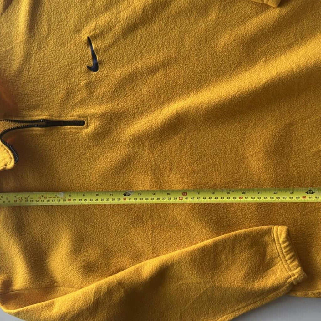 Vintage 90s Nike Made In USA Mini Swoosh Quarter Zip Fleece
