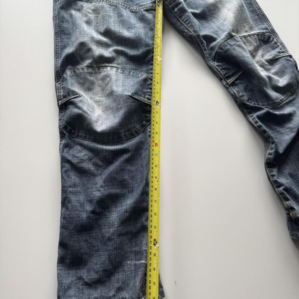 G-Star RAW 96 Distressed Panelled Jeans (Blue)