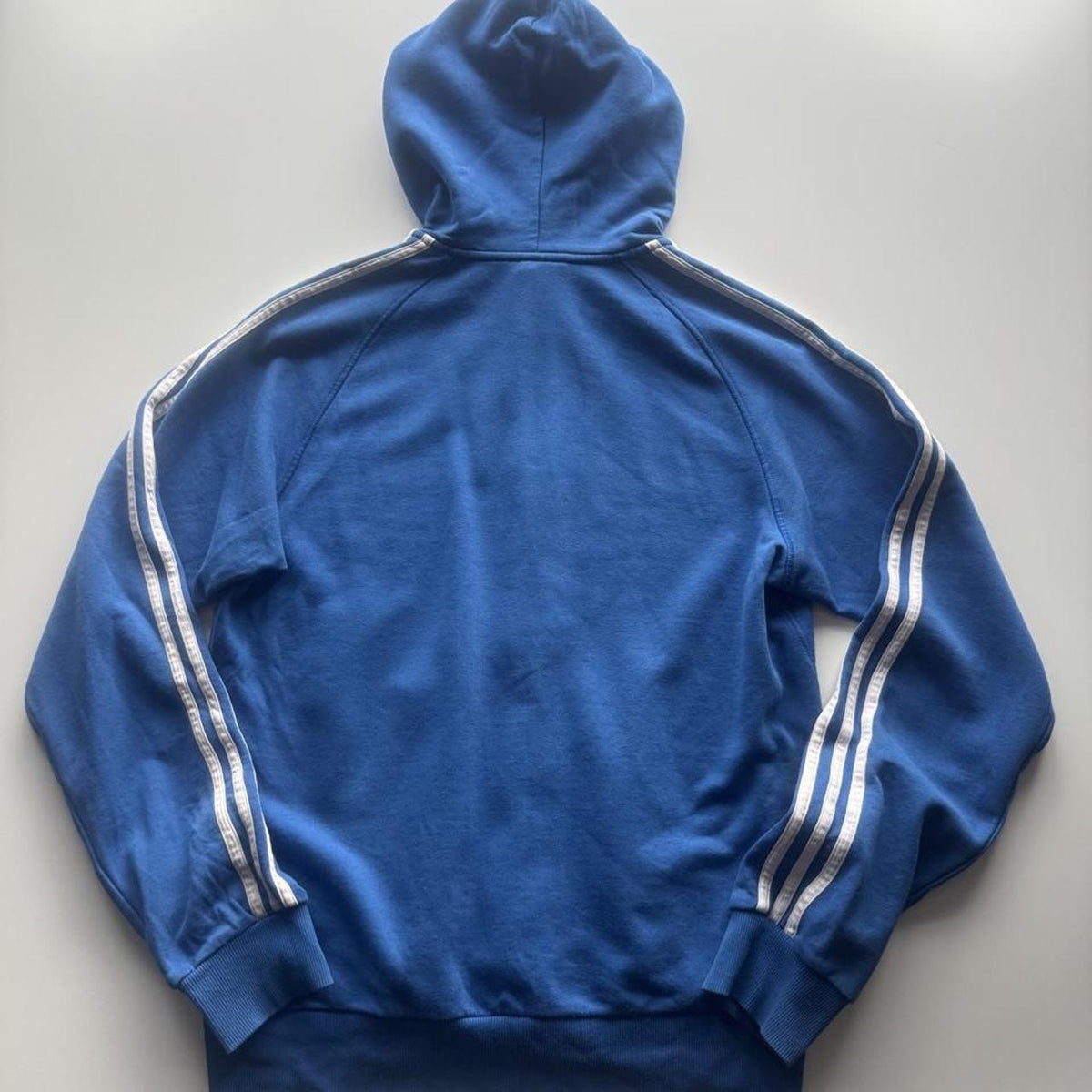 Adidas Performance Essentials 3-Stripes Full-Zip Hoodie – Royal Blue – Size L – Image 5 – George's Vintage