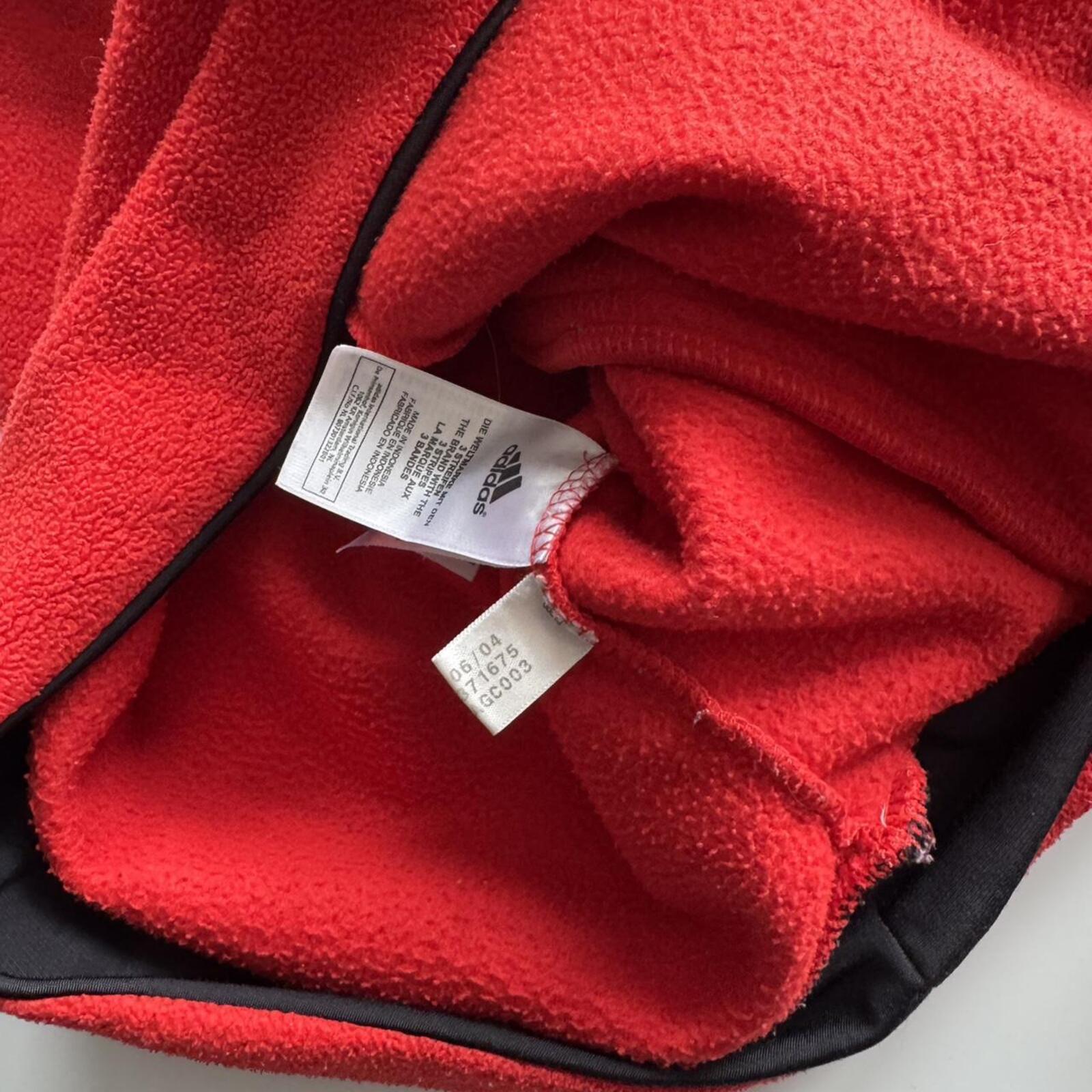 Adidas Red Quarter Zip Fleece