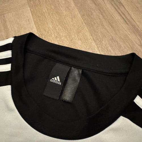 Adidas Black & White 3-Stripe T-Shirt