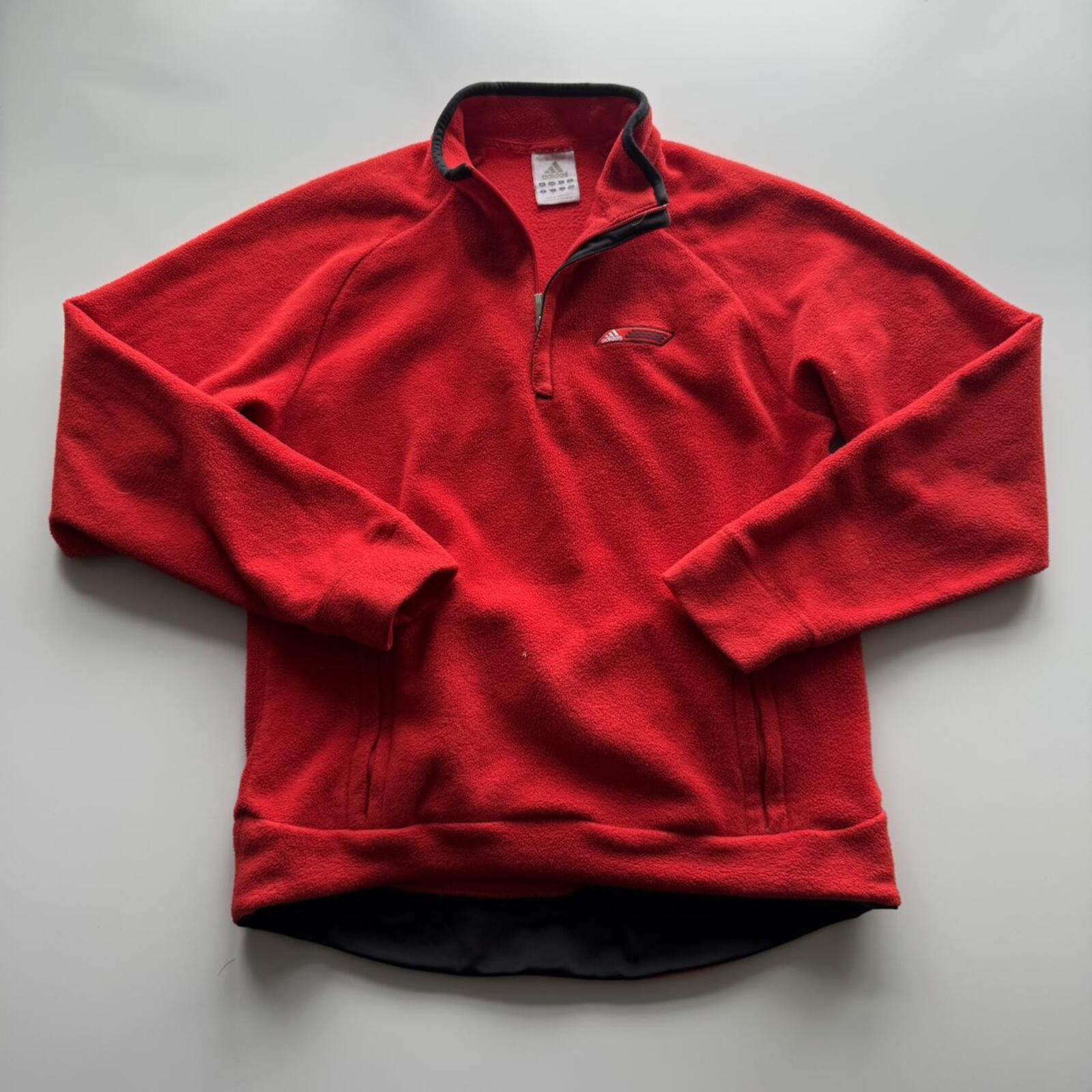 Adidas Red Quarter Zip Fleece