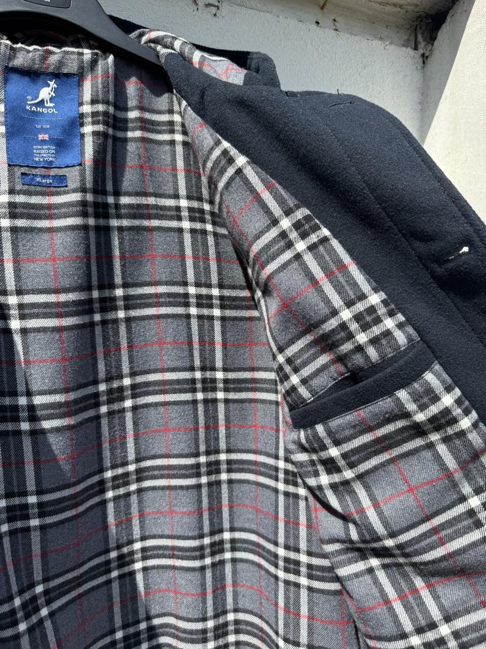 Vintage Kangol Tartan-Lined Hooded Parka Coat – Navy – Size XL – Image 7 – George's Vintage