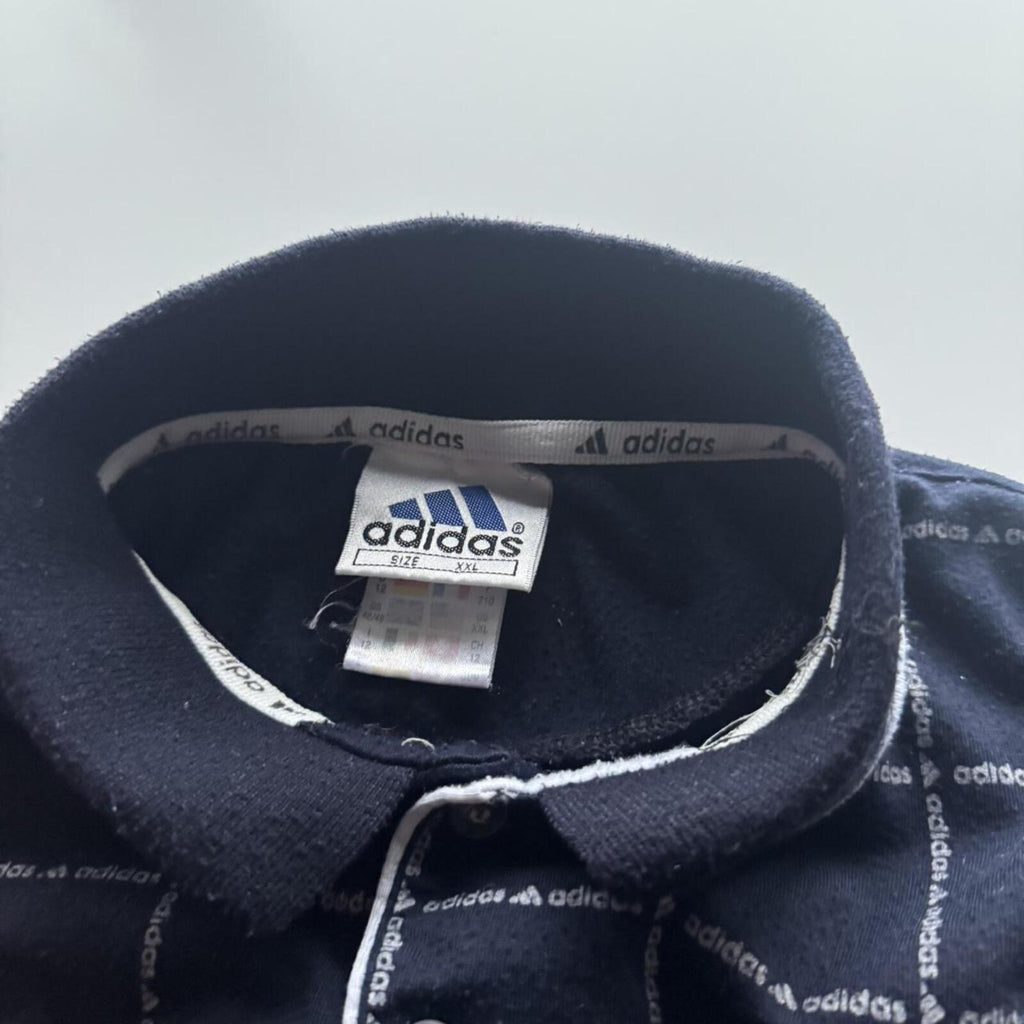 Vintage Adidas All Over Print Polo Shirt