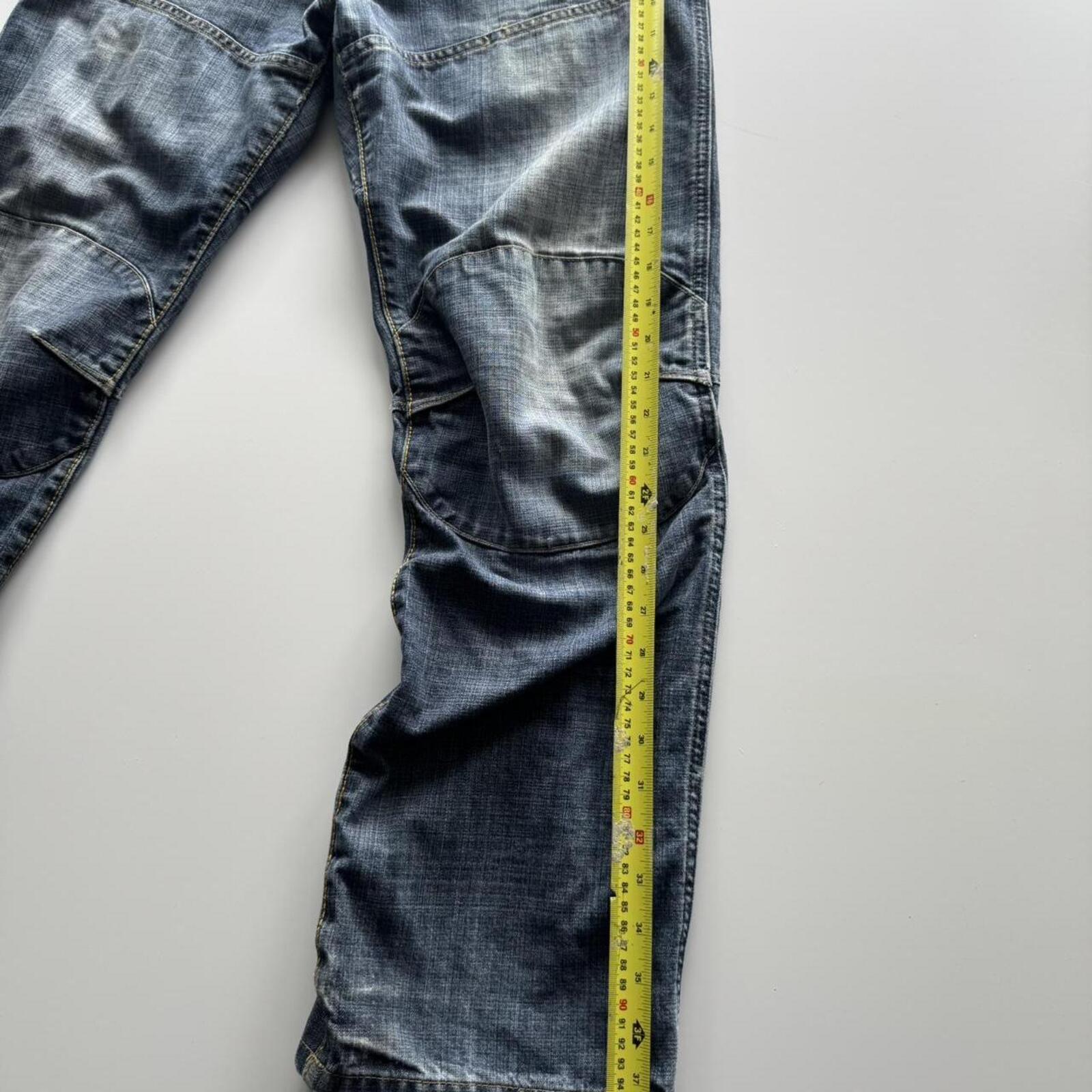G-Star RAW 96 Distressed Panelled Jeans (Blue)